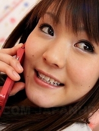 Fuwari masturbates on the phone