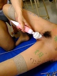 Yuuno Hoshi naked in class fucking