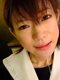 Young maid Aoba Itou sucks a cock