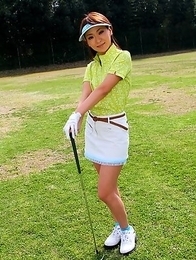 Sexy Erika Hiramatsu playing golf
