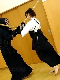 Kendo lady Jun Sena in a foursome