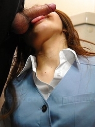 Hot China Mimura sucks a big dick