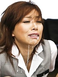 Keito Miyazawa Asian with legs in chains gets sperm in mouth