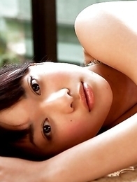 Tomoe Yamanaka Asian with sexy lips sits with nasty bum up in air
