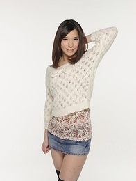 Kurara Makise looks so hot in a white sweater