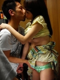 Chika Sasaki sucks cock while rubbing pussy