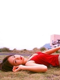 Misako Yasuda shows sexy legs in sexy ways even in hay