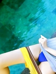 Anri Sugihara in shirt and fishnets shows huge hooters