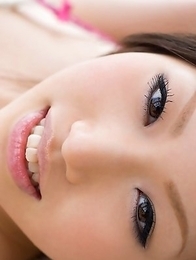 Risa Aika takes shorts off and shows love box in thong