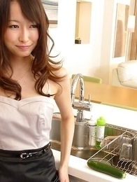 Norito Aroka loves zucchini and hard cock