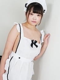 Asami Wakana is wearing a waitress cosplay