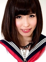 Schoolgirl Waka Shitou wants cock so badly she drools all over herself.