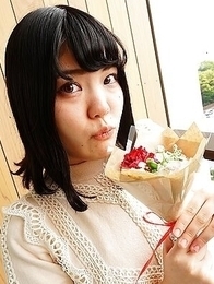 Chubby Ryo Izumi impatient to fuck with us