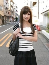 Nanako Takeuchi takes blouse and bra off and shows her juicy boobies.