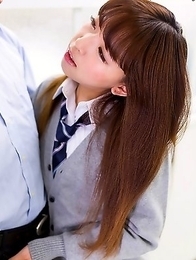 Schoolgirl from japan Nishino Ena suck cock and masturbate