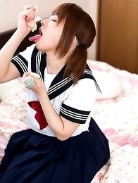 Horny japanese schoolgirl  Mari Rika