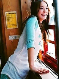 Nozomi Sasaki is happy when buys clothes for her hot curves