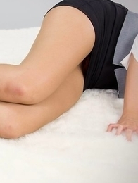 Leggy beauty Madoka Yukishiro gets her beautiful pussy teased with a toy