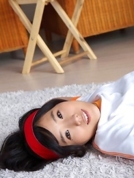 Japan teen Yuzuki Hashimoto does gym exercises and enjoys ice cream