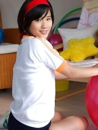Japan teen Yuzuki Hashimoto does gym exercises and enjoys ice cream