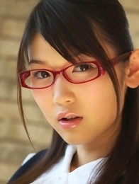 Noriko Kijima with specs and office suit is elegant and hot