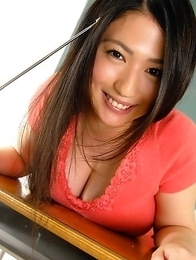 Nonami Takizawa in short skirt shows immense tits in bra