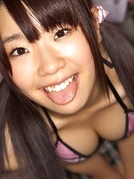 Hikari Azuma shows hot butt under skirt and naughty boobs