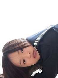 Mayumi Yamanaka takes skirt off and shows cunt in panty