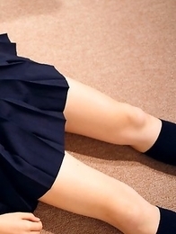 Kaori Ishii is naughty and shows legs under uniform skirt